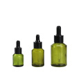 15Ml 30Ml 60Ml Oblique Shoulder Glass Dropper Bottle For Serum Essential Oil Olive Green Amber